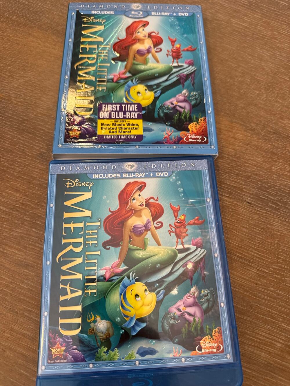 Walt Disney The Little Mermaid DVD+BLU-RAY complete set